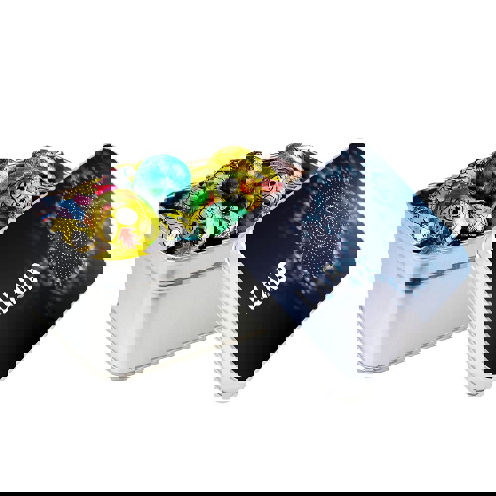 Rechthoekig blik gevuld met snoep - Zilver