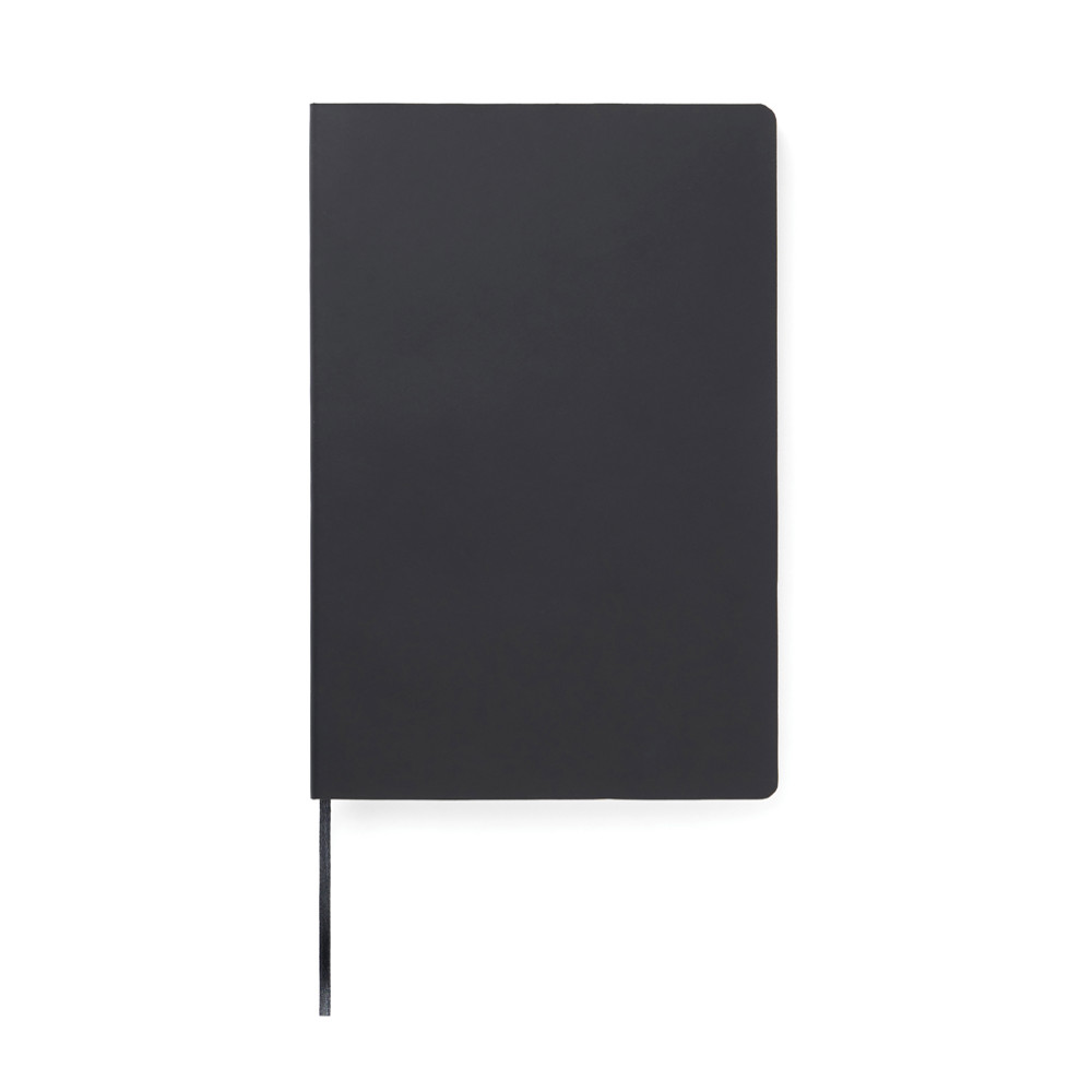 VINGA Baltimore RCS PU softcover notitieboek - zwart (± PMS Black)