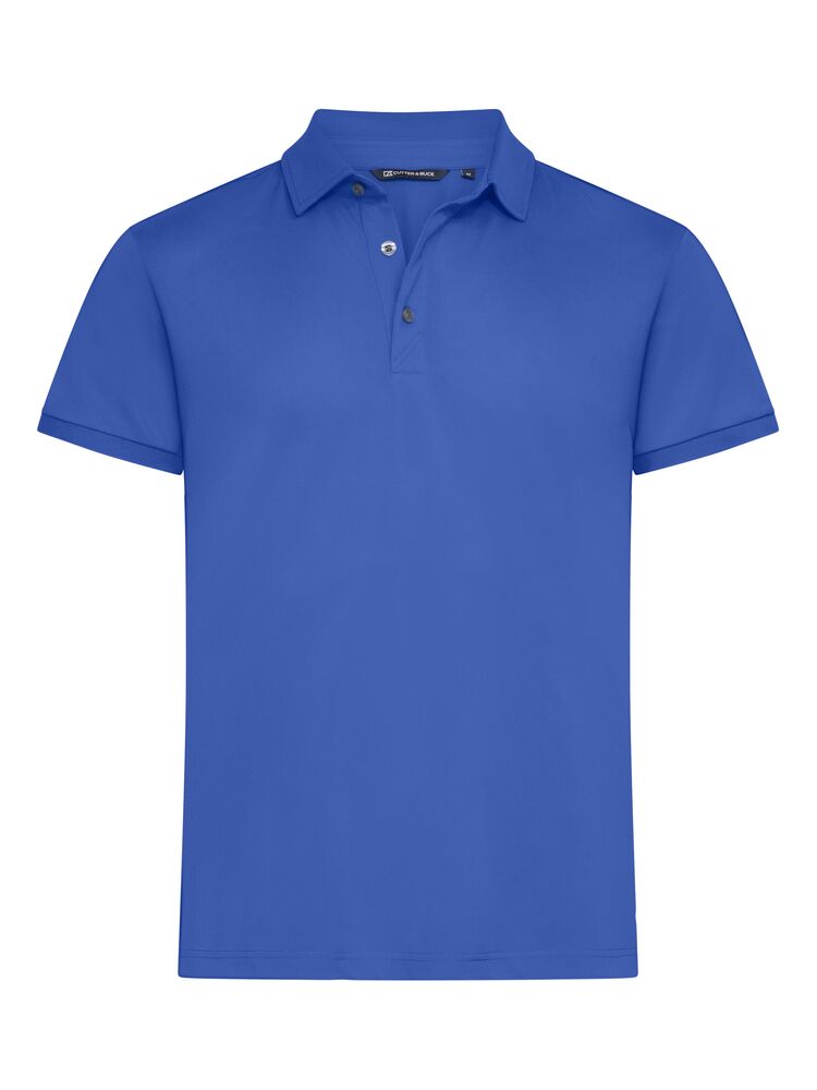 Cutter & Buck - Virtue Polo Solid Heren Zilver XXL - Royal Blauw