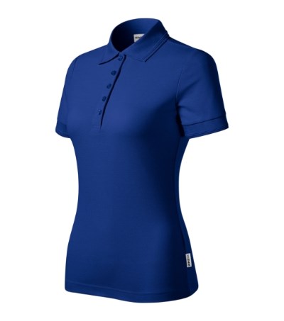 Poloshirt dames Reserve Zwart - royal blue 05 (brand label)
