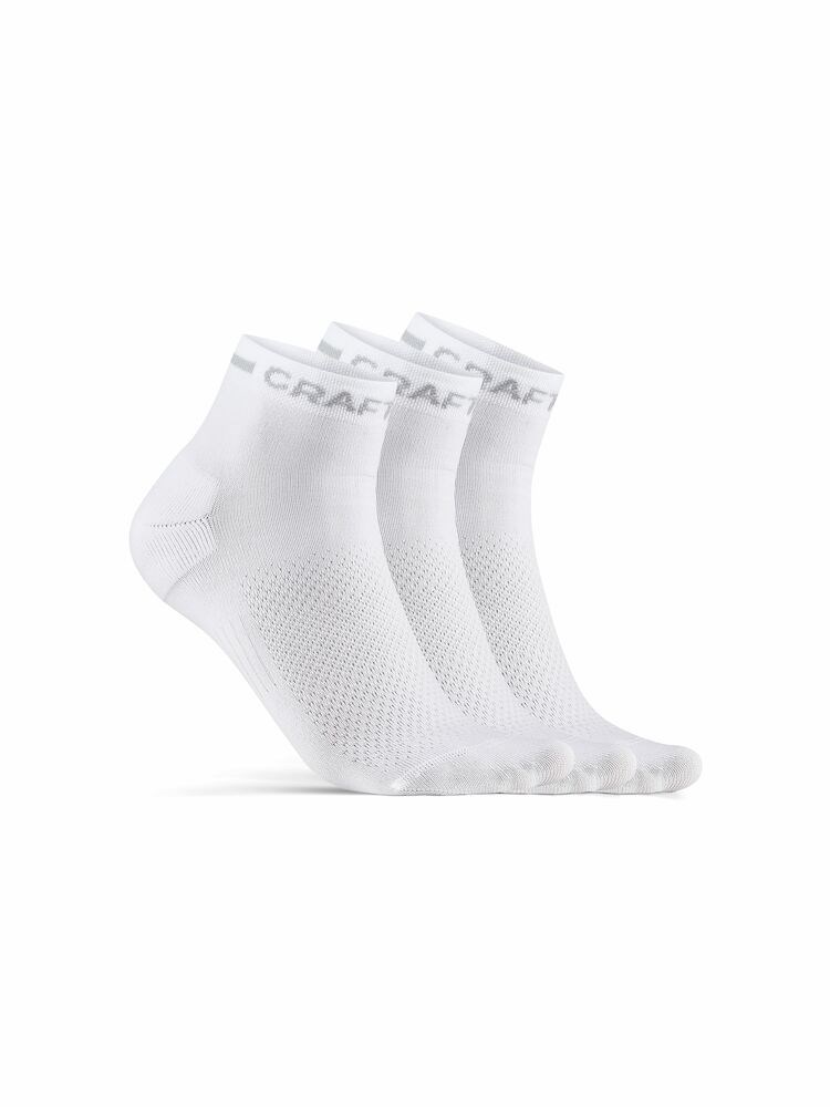 Craft - CORE Dry Mid Sock 3-Pack Black 46/48 - White