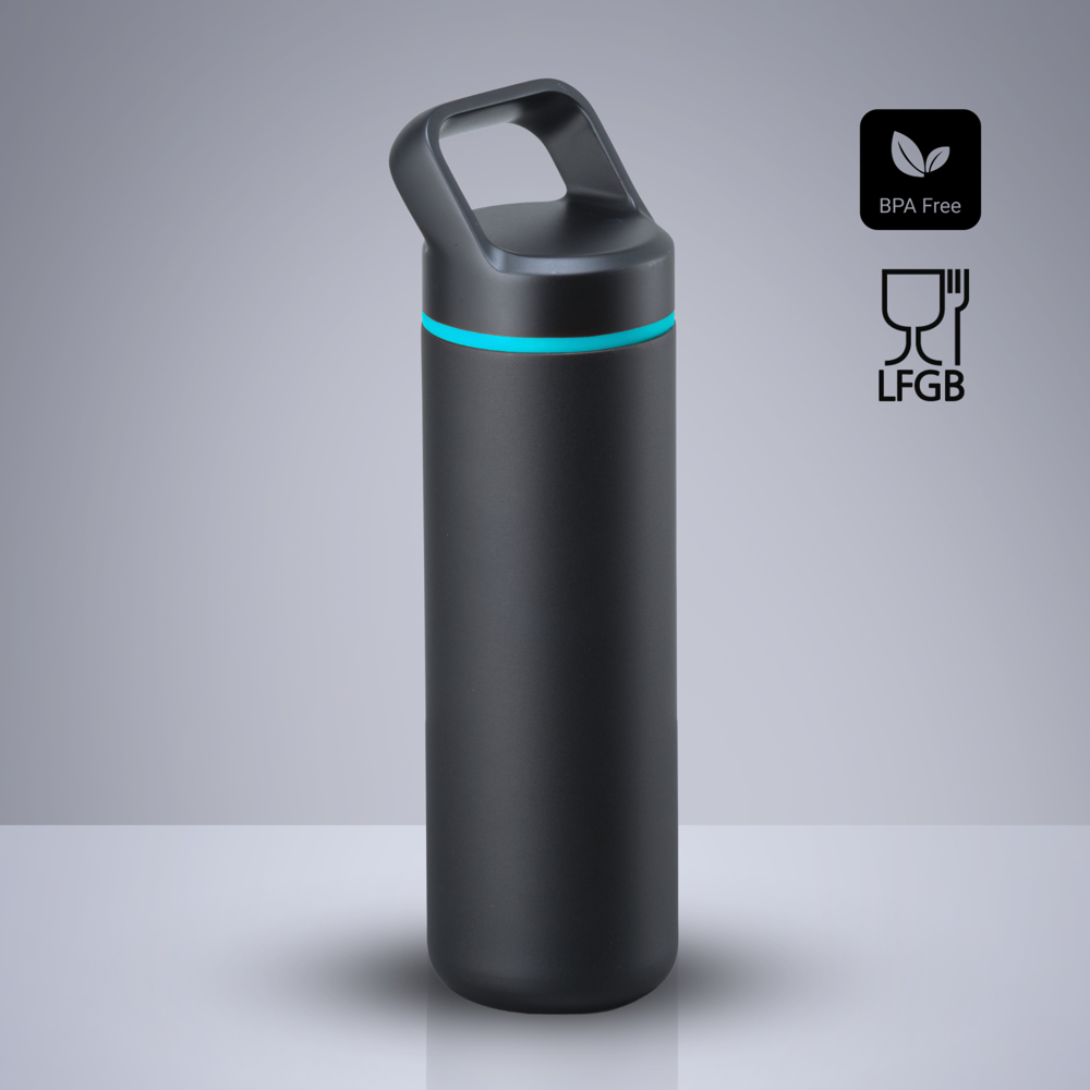 Expedition stalen waterfles met koperlaag, 650 ml - Turquoise