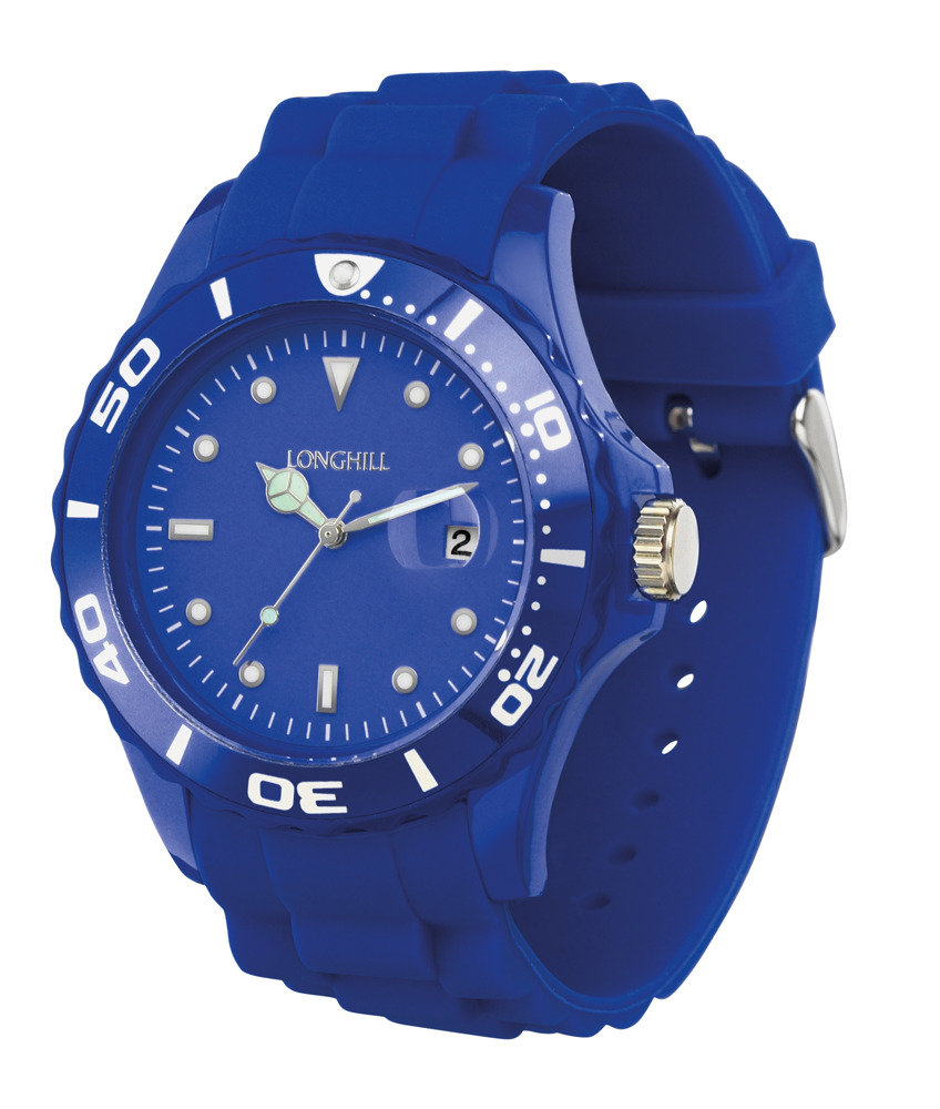 Kunststof horloge LOGI - blauw