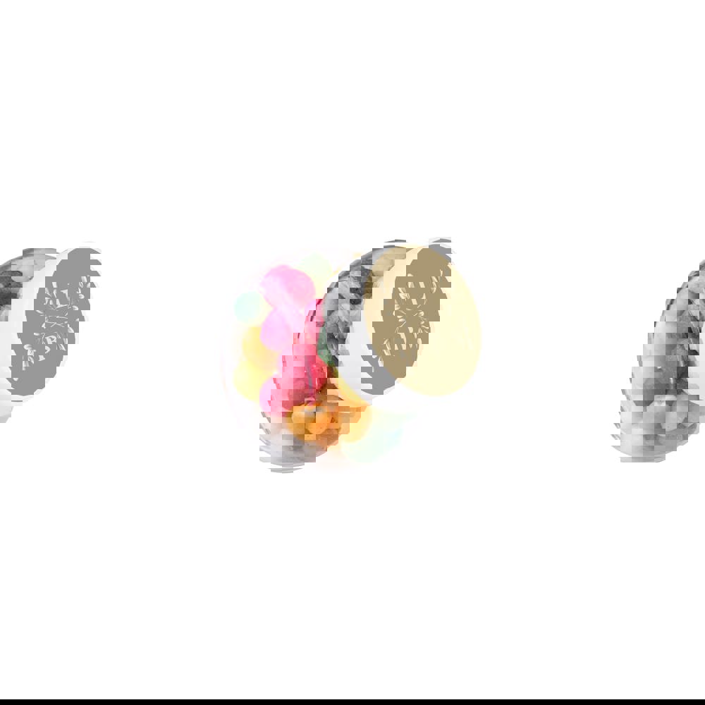 Micro glazen potje 50 ml, gevuld met snoep - Transparant/wit