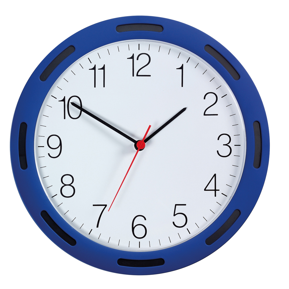 Kwarts wandklok U-1248 - blauw/zwart