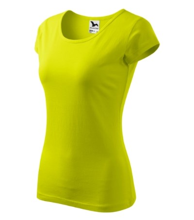 T-shirt dames Pure rood - lime punch