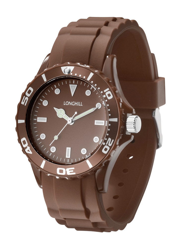 Kunststof horloge LOGI LADY - bruin
