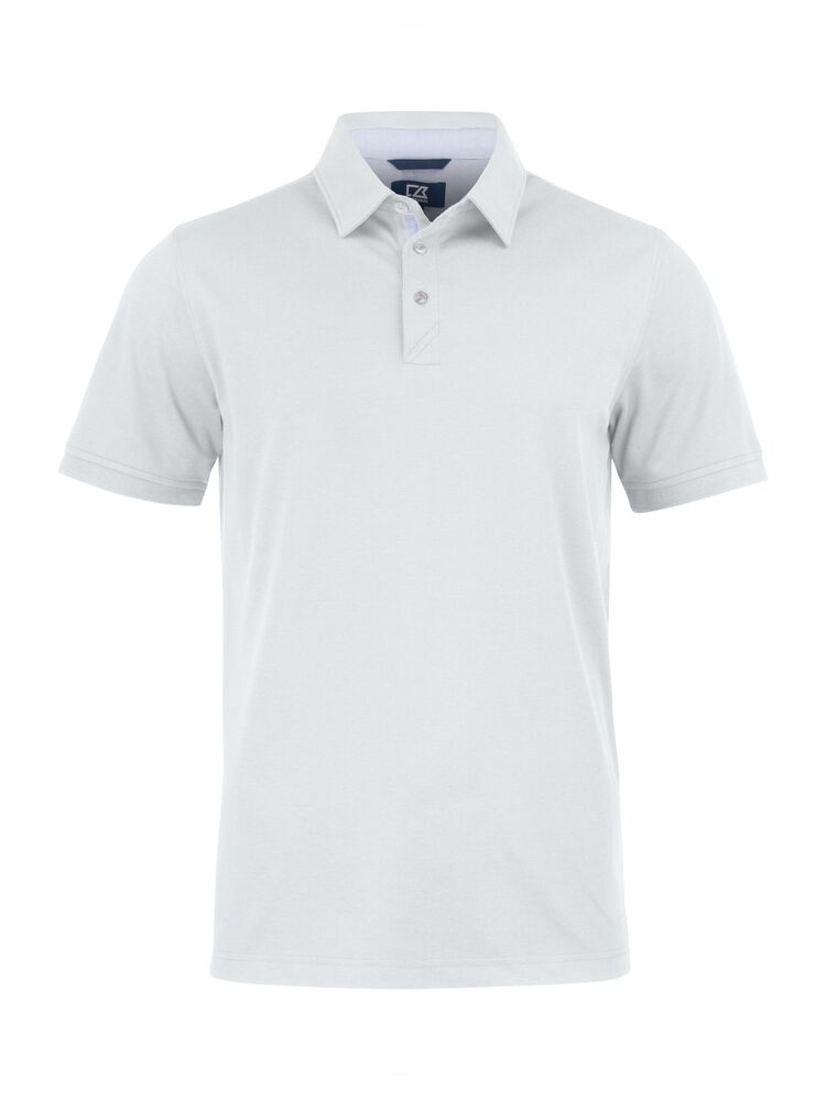 Cutter & Buck - Advantage Premium Polo Heren Dark Navy XL - wit