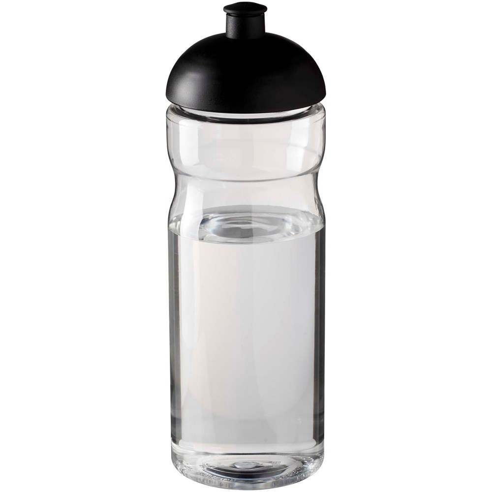 H2O Active® Eco Base 650 ml sportfles met koepeldeksel - Transparent, Zwart