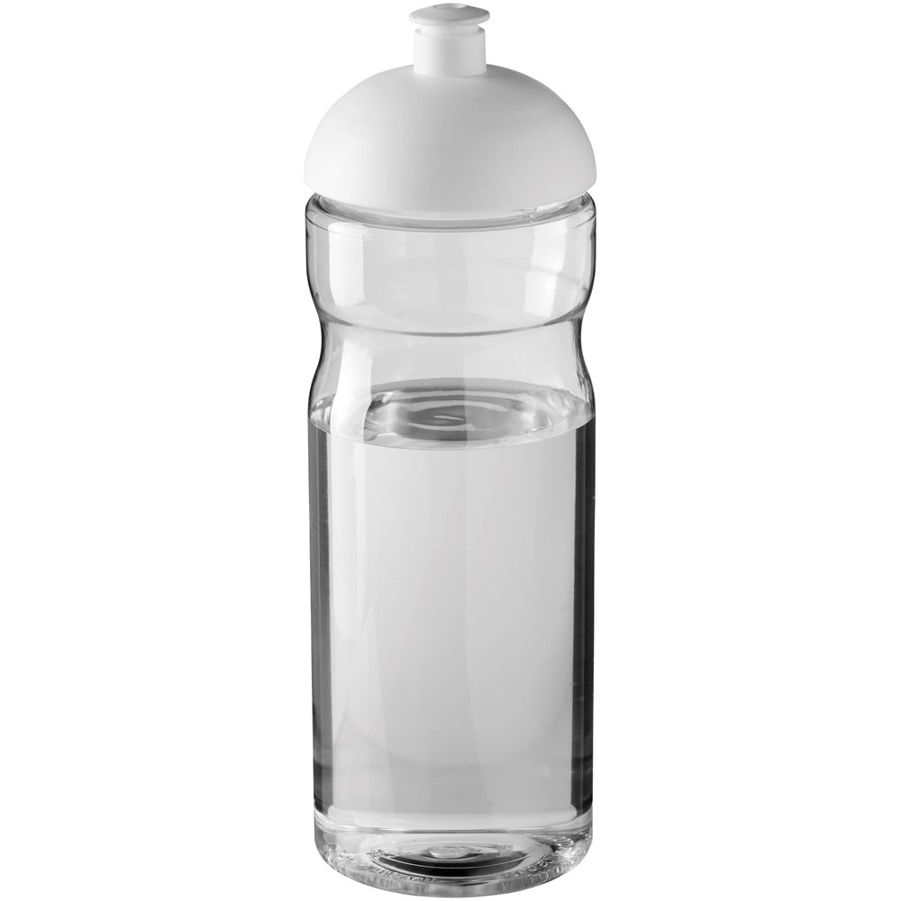 H2O Active® Eco Base 650 ml sportfles met koepeldeksel - Transparent, Wit