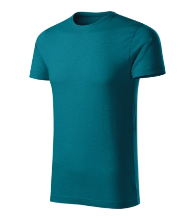 T-shirt heren Gulf antiek zilver - petrol blue