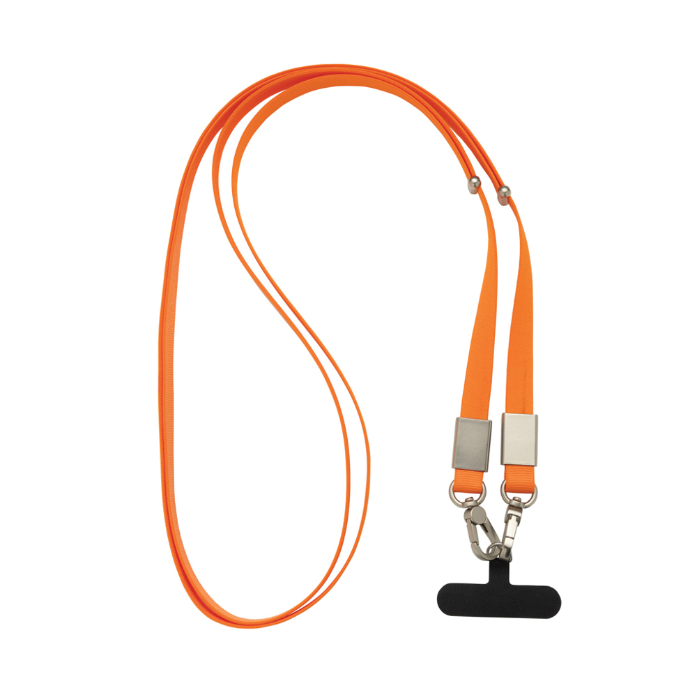 Nivo RCS recycled PET Crossbody lanyard - oranje (± PMS Orange 021)