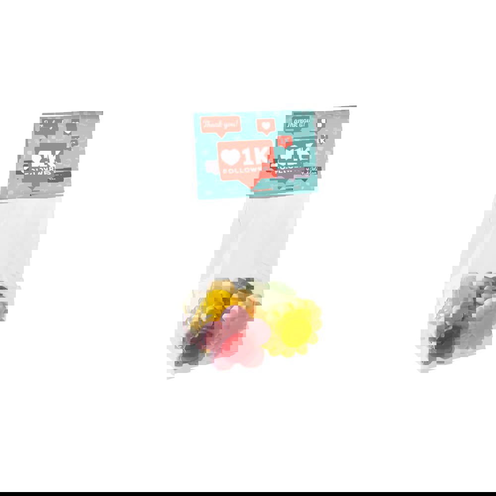 Blokzakje met kopkaartje en 50 gram snoep