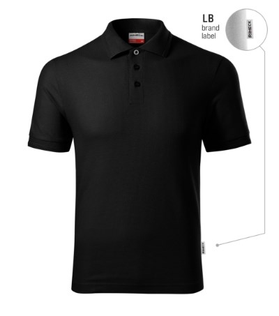 Poloshirt heren Reserve Zwart 01 (brand label)