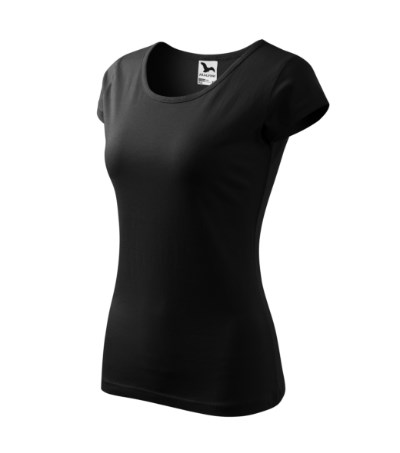 T-shirt dames Pure rood - Zwart