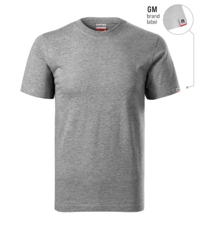 T-shirt uniseks Recall dark gray melange 12 (brand label)