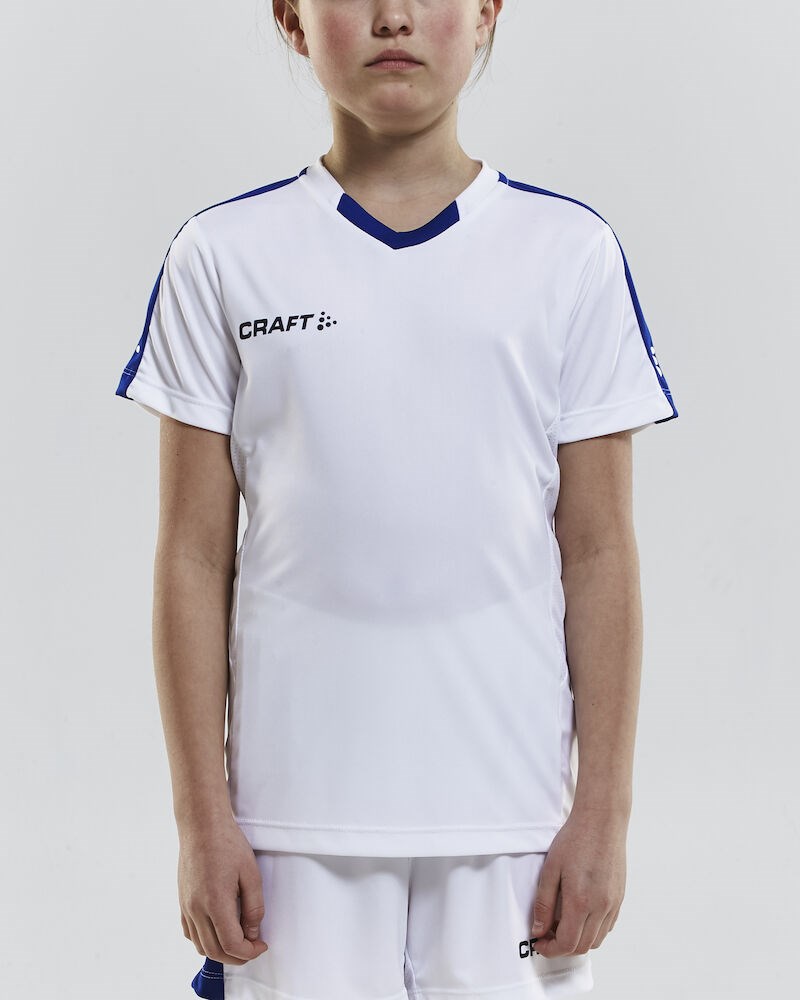 Craft - Progress Jersey Contrast JR White/Club Cobolt 158/164