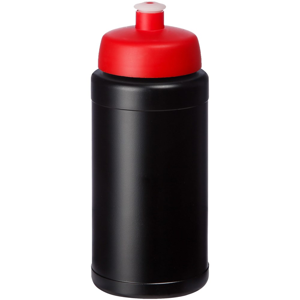 Baseline® Plus 500 ml drinkfles met sportdeksel - Zwart, Rood