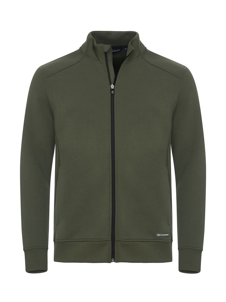Cutter & Buck - Pemberton Cardigan Full Zip Heren Khaki L - Ivy Groen