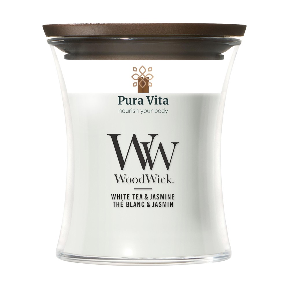 WoodWick White Tea & Jasmine Mini Candle geurkaars