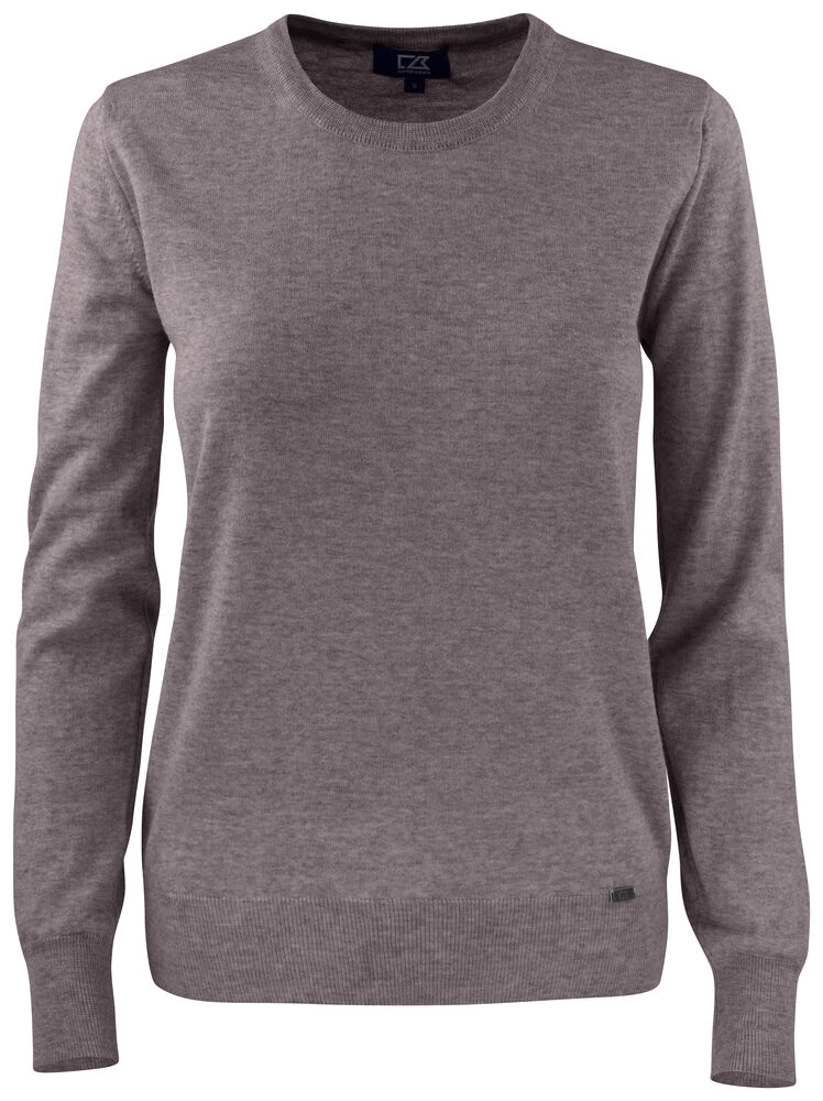Cutter & Buck - Kennewick Crewneck Dames Dark Navy XXL - Nougat Mélange