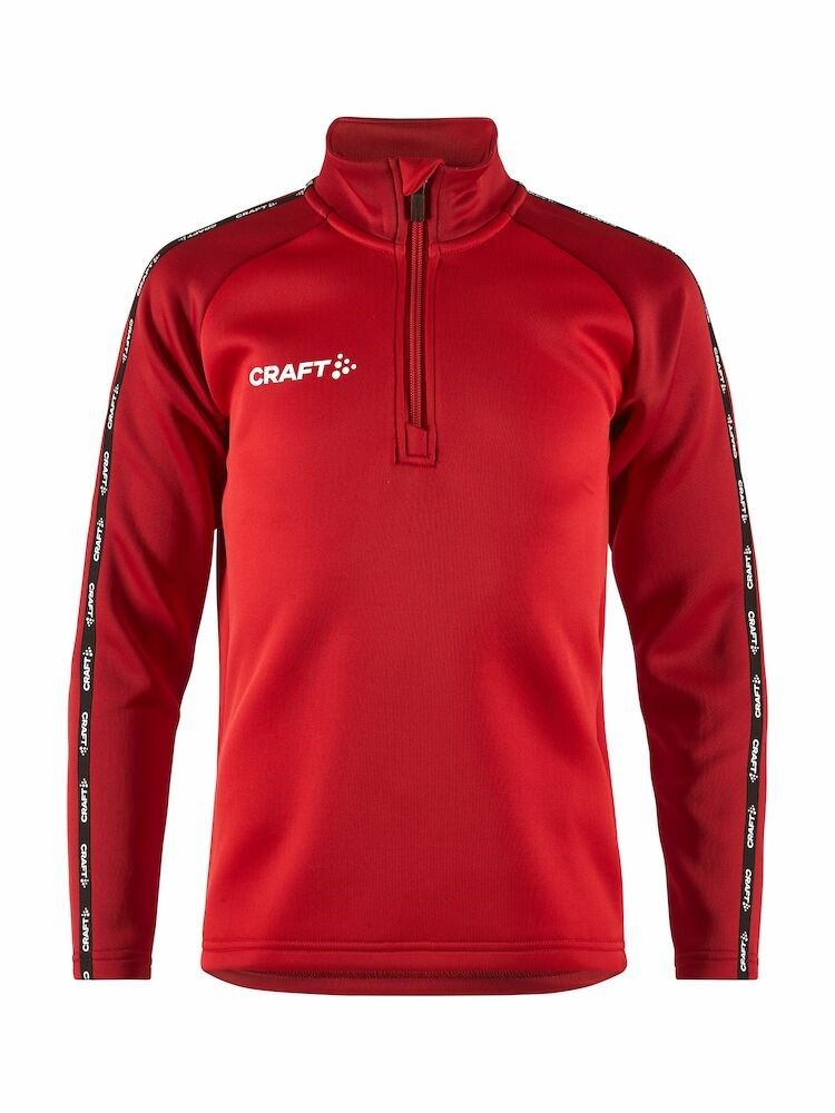Craft - Squad 2.0 Half Zip Jr Club Cobolt/Navy 146/152 - Bright Red-Express