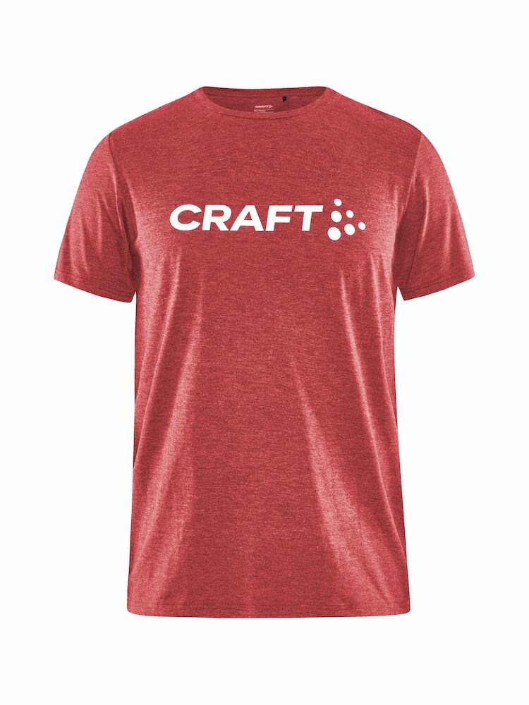 Craft - Community Logo SS Tee Jr Black Melange 134/140 - Bright Red Melange