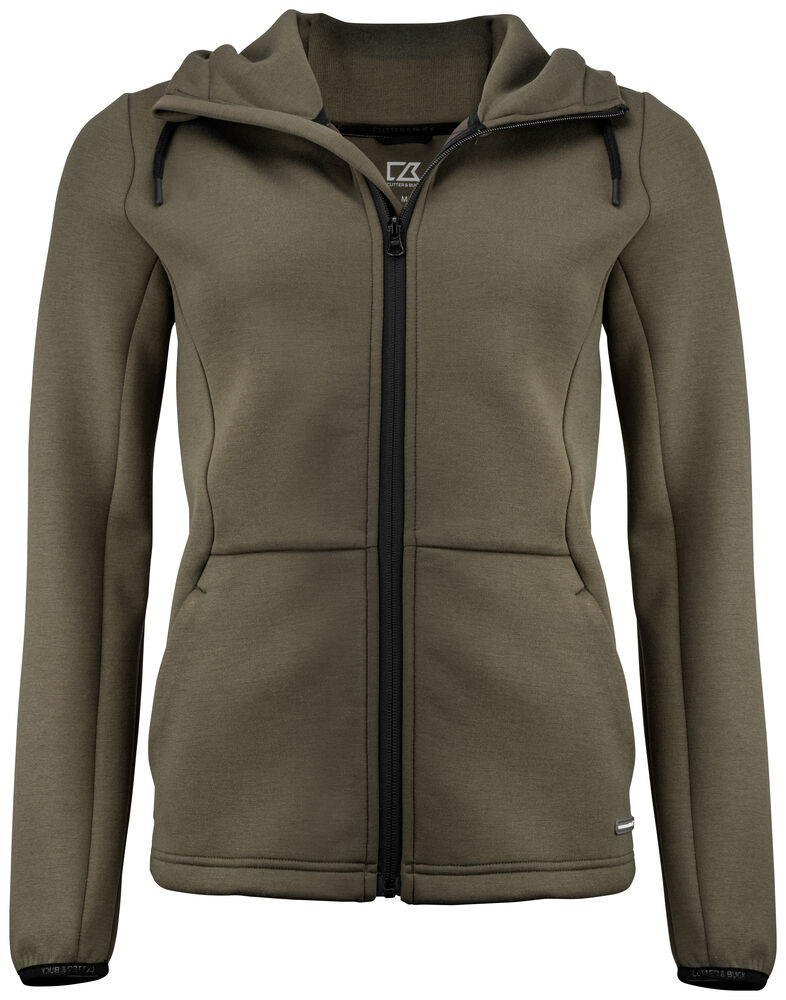 Cutter & Buck - Pemberton Hood FZ Dames Dennengroen XS - Ivy Groen