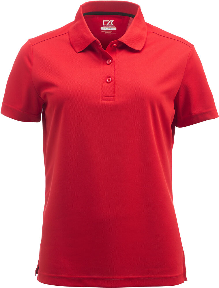 Cutter & Buck - Kelowna Polo Dames Lichtblauw M - rood
