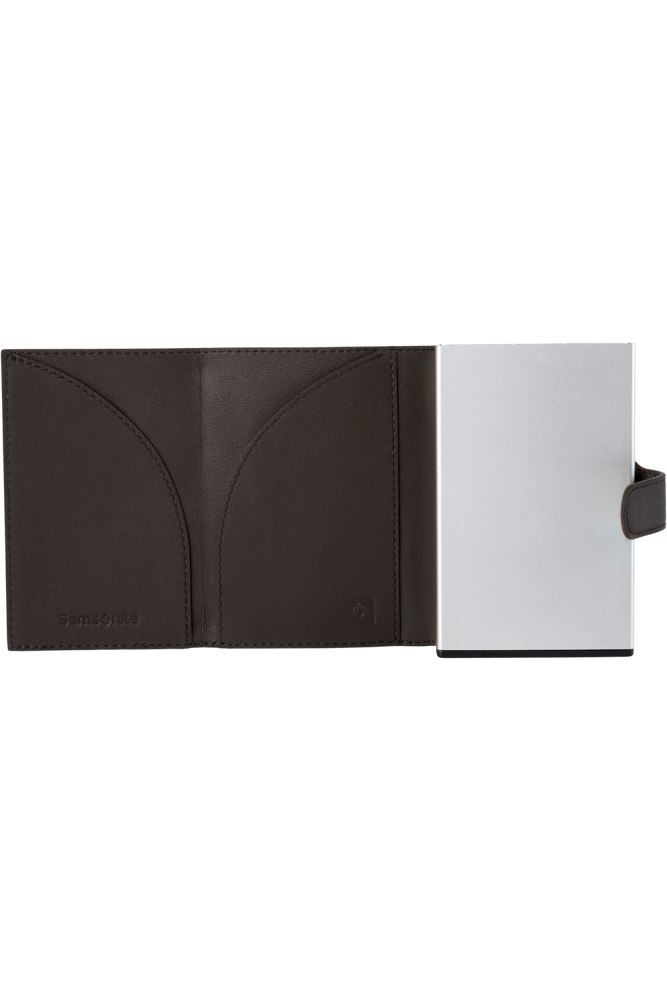 Samsonite Alu Fit 202 - Slide-Up Wallet - Dark Brown