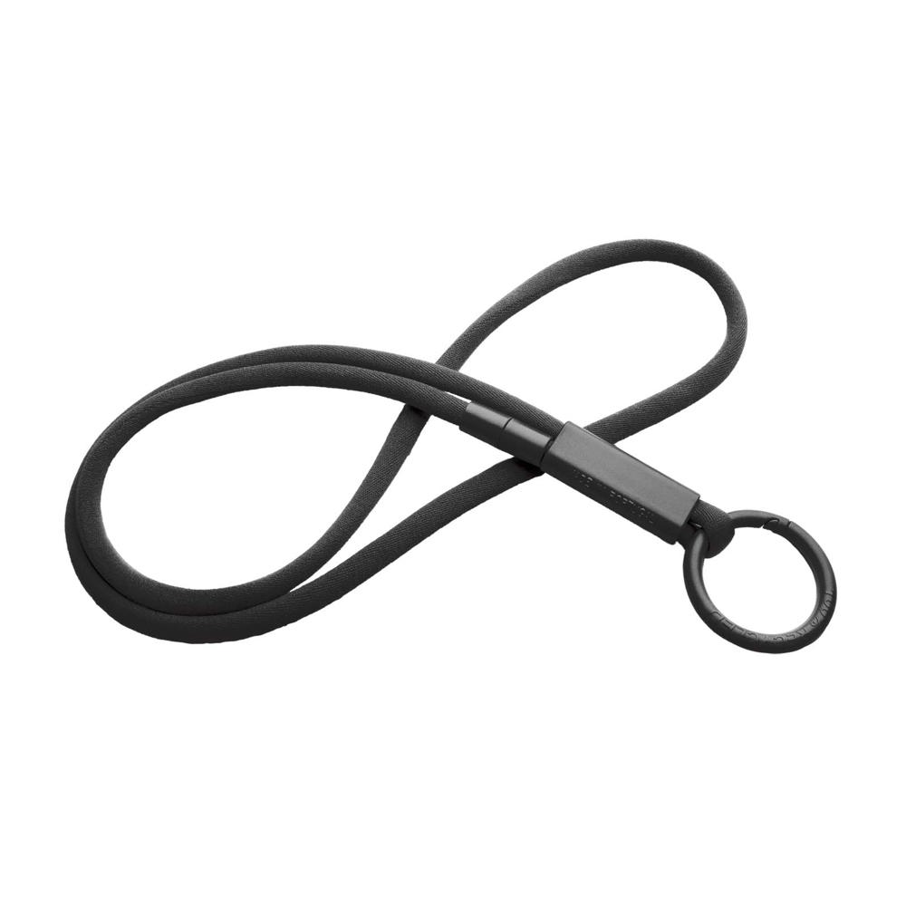 Tubyard lanyard met gerecycleerde plastic buis - Zwart