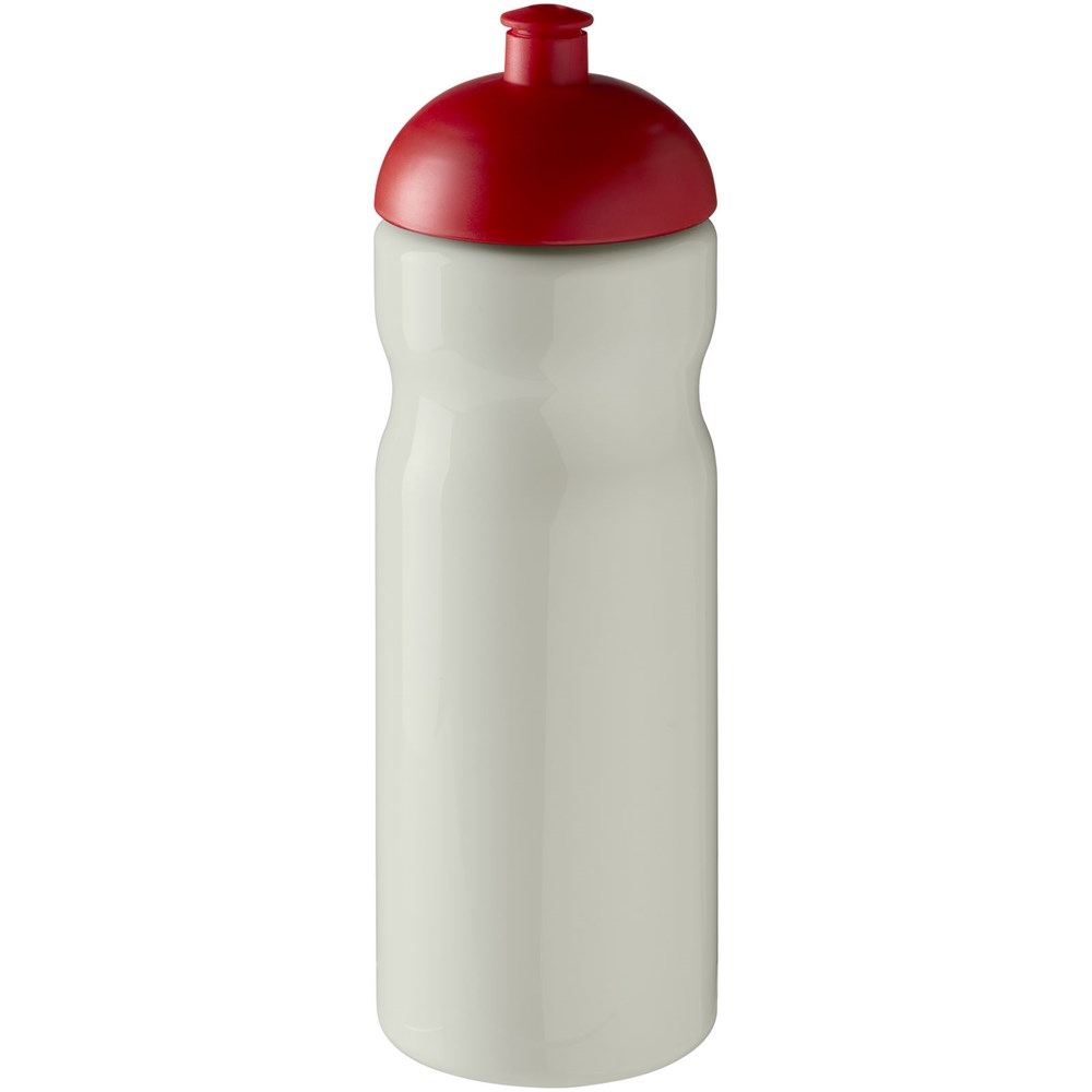 H2O Active® Eco Base 650 ml sportfles met koepeldeksel - Ivoorwit, Rood