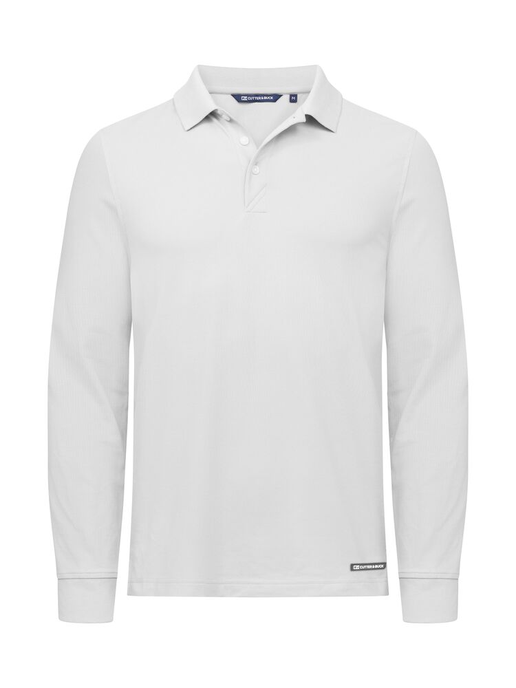 Cutter & Buck - Advantage Polo Long Sleeve Heren Wit L