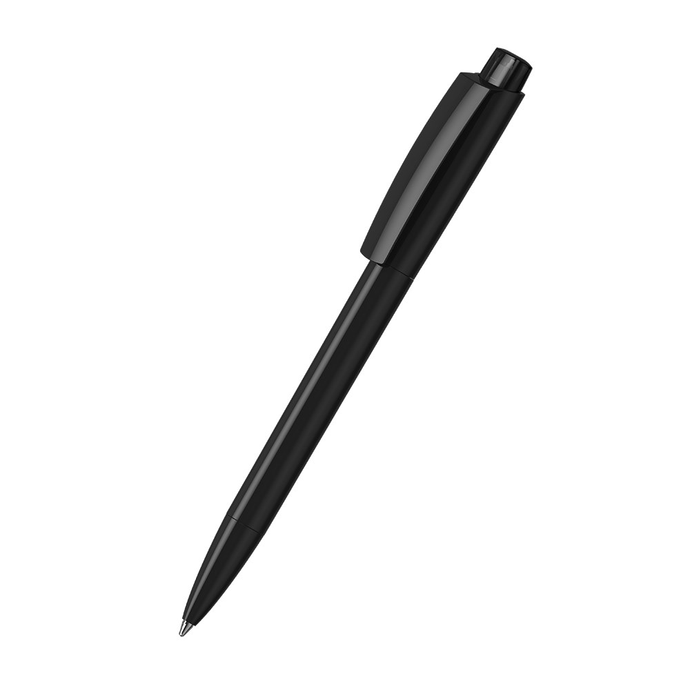 Klio-Eterna - Zeno high gloss/transparent - Drukknop-balpen - zwart/zwart transparant