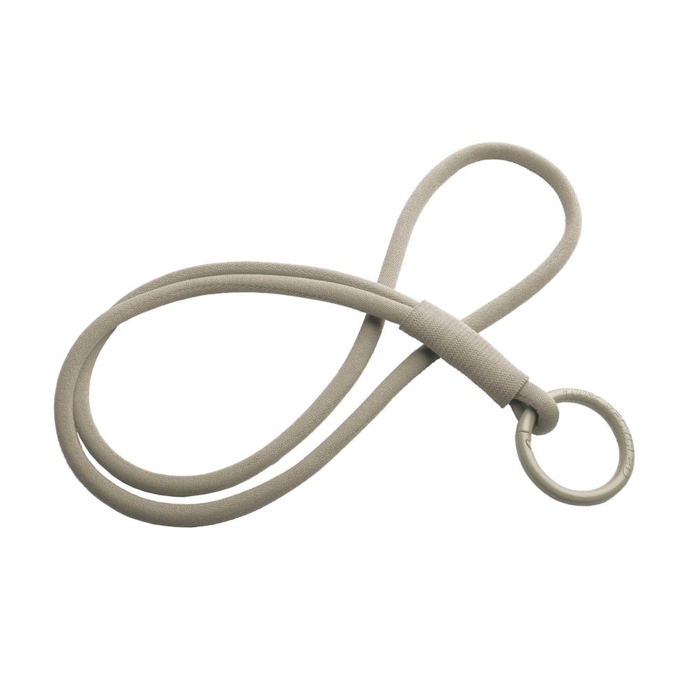 Tubyard lanyard met elastische buis - Koffiebruin