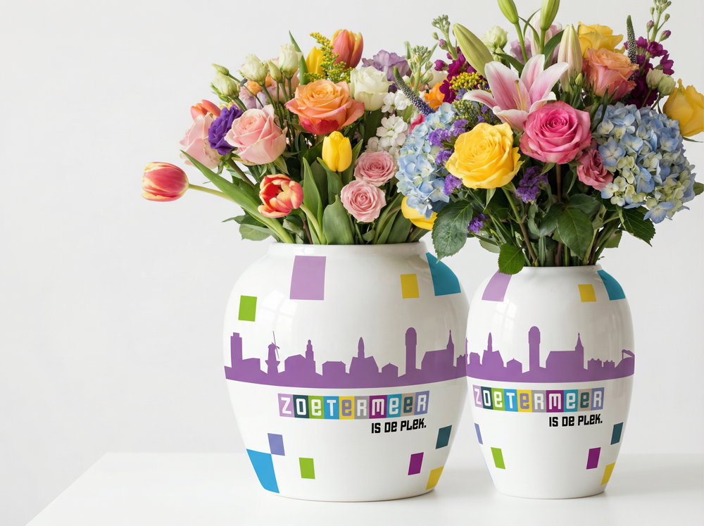 Vaas met bos bloemen