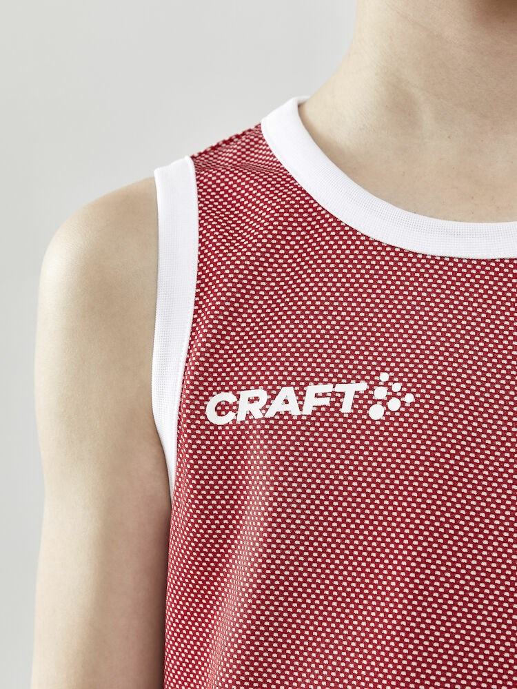 Craft - Progress Reversible Basket Singlet Jr Bright Red/White 158/164