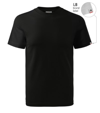 T-shirt uniseks Base Zwart 01 (brand label)