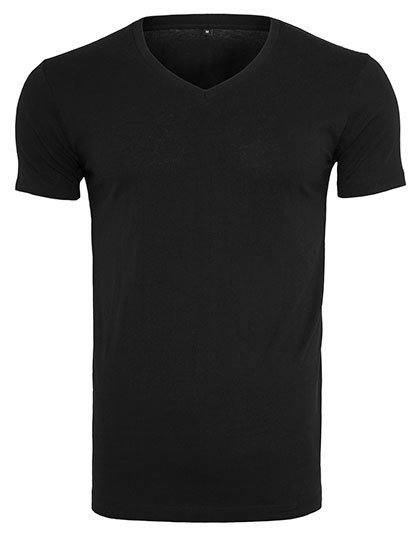 Build Your Brand - Light T-Shirt V-Neck - Black