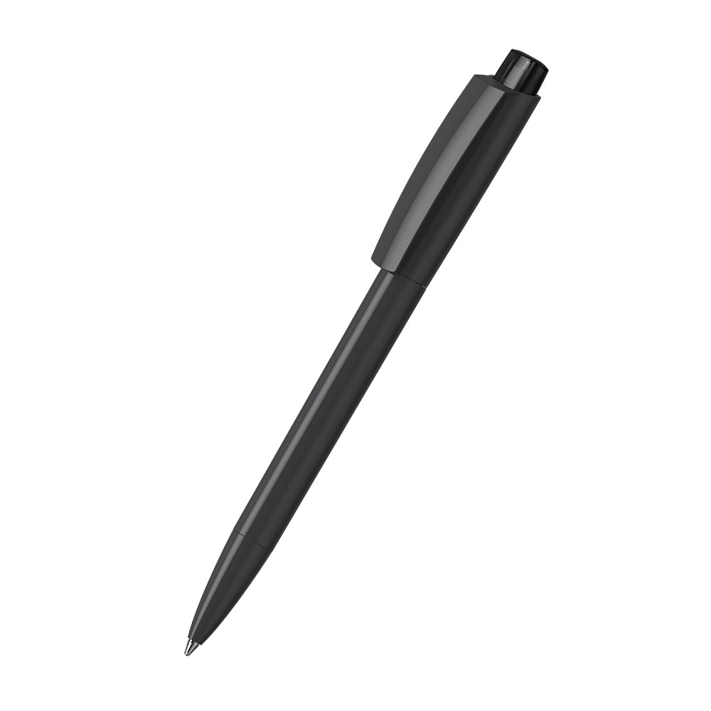 Klio-Eterna - Zeno high gloss/transparent - Drukknop-balpen - antraciet/zwart transparant