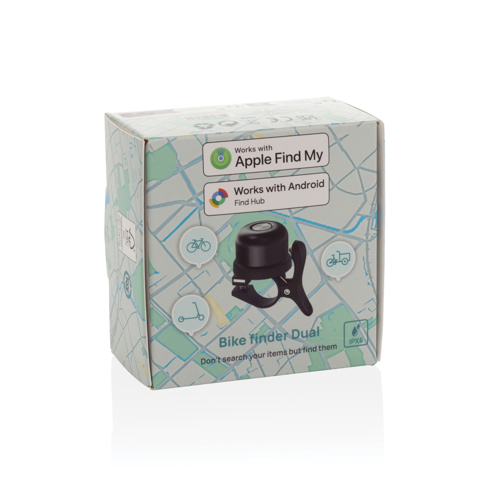 Bike Finder Dual RCS fietsbel met wereldwijde locatiebepalin