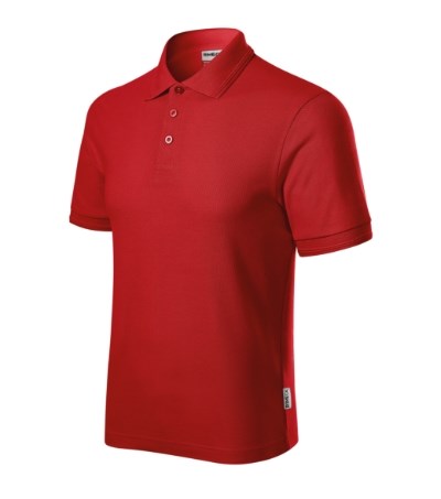 Poloshirt heren Reserve Zwart - rood 07 (brand label)
