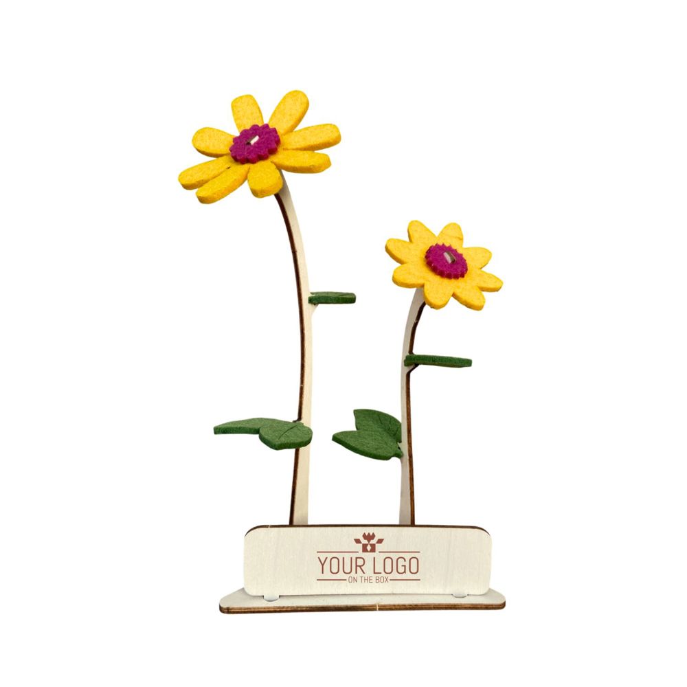Happy Blooms - Duo 'Your logo' - geel