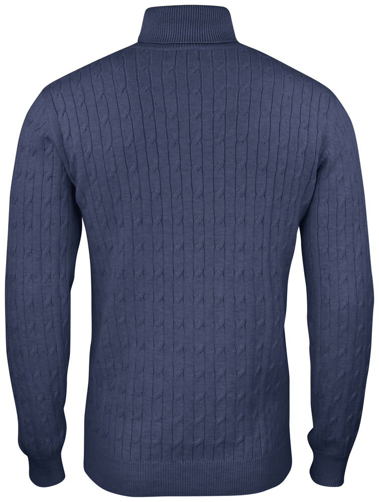 Cutter & Buck - Blakely Rollerneck Heren Navy Mélange XXL