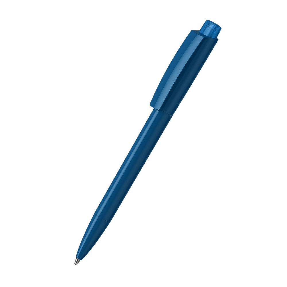 Klio-Eterna - Zeno high gloss/transparent - Drukknop-balpen - medium blauw/blauw transparant
