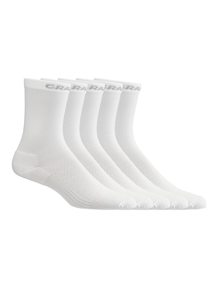 Craft - CORE Dry High Sock 5-pack Black 37/39 - White