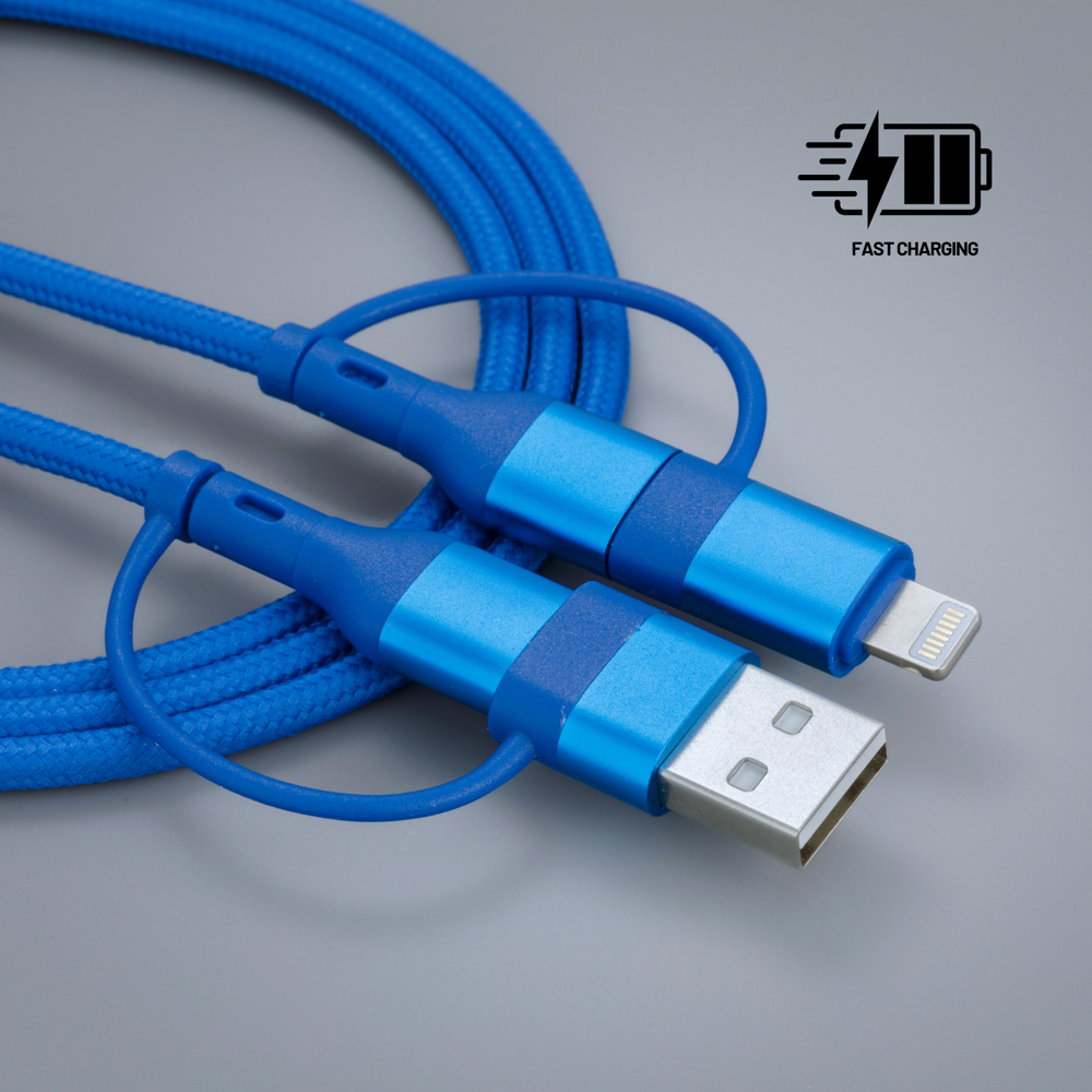 Opti Color oplaad- en datakabel - blauw