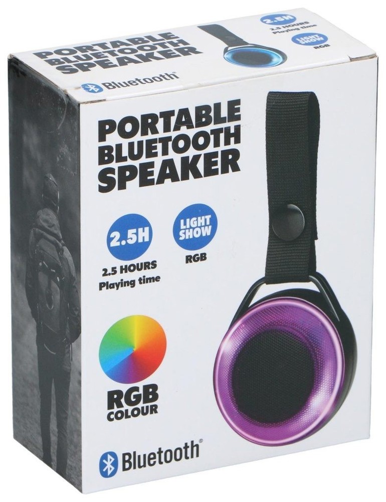 Portable Bluetooth Speaker 3W- Zwart