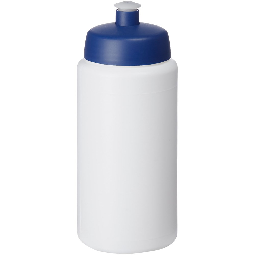 Baseline® Plus grip 500 ml sportfles met sportdeksel - Wit, Blauw