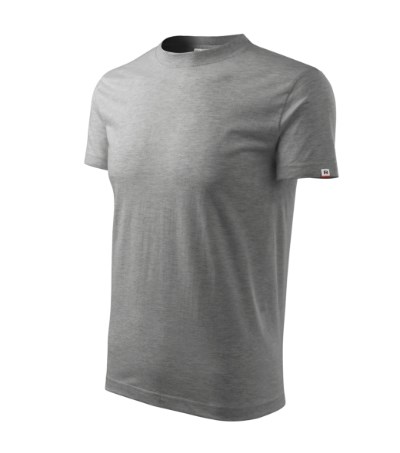 T-shirt uniseks Base Zwart - dark gray melange 12 (brand label)